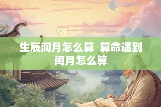 生辰润月怎么算  算命遇到闰月怎么算
