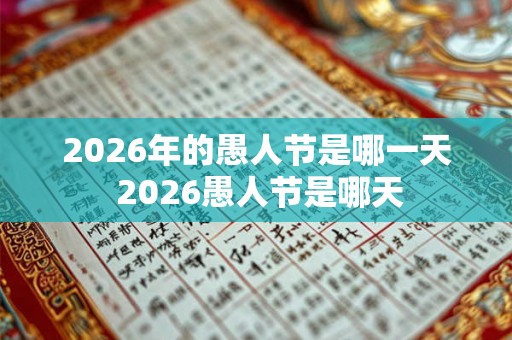 2026年的愚人节是哪一天 2026愚人节是哪天