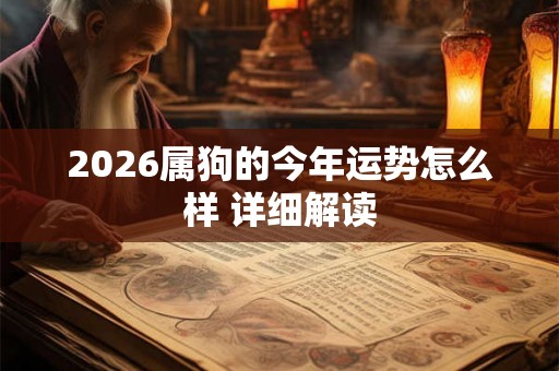 2026属狗的今年运势怎么样 详细解读