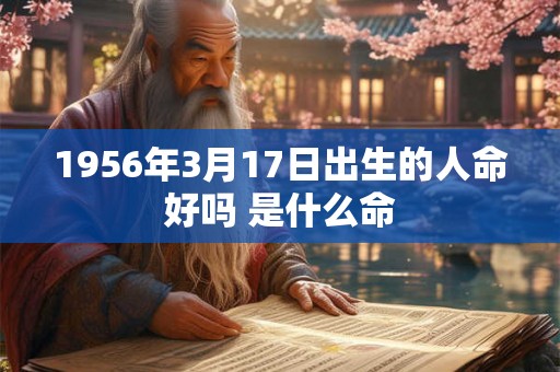 1956年3月17日出生的人命好吗 是什么命 1956年3月17日出生的人命好吗 是什么命