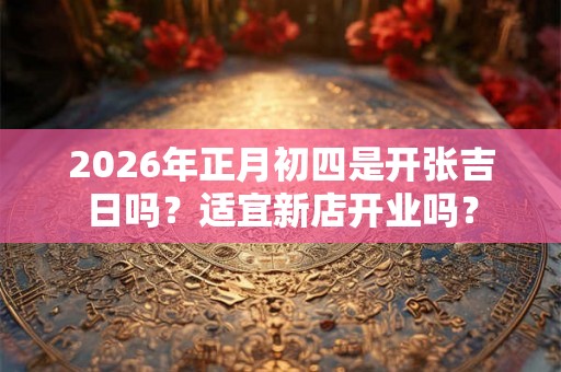 2026年正月初四是开张吉日吗?适宜新店开业吗? 2026年正月初四是开张吉日吗?适宜新店开业吗?