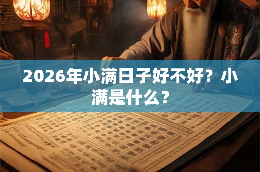 2026年小满日子好不好？小满是什么？