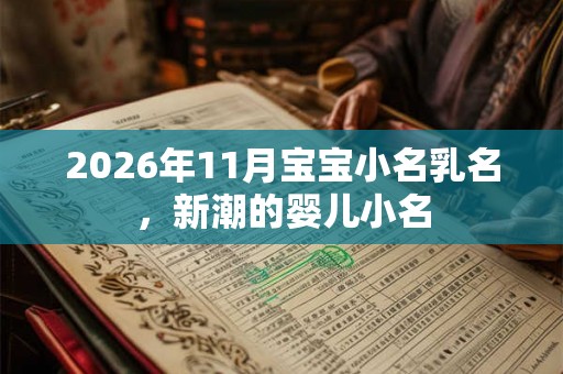 2026年11月宝宝小名乳名，新潮的婴儿小名