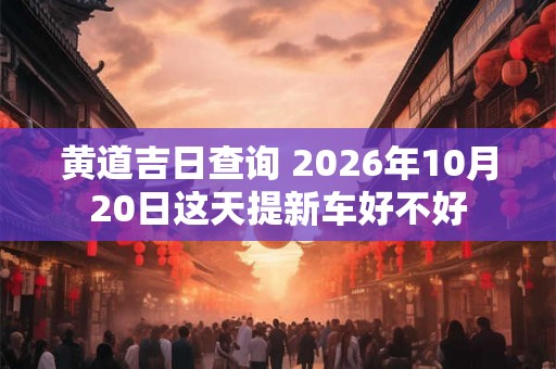 黄道吉日查询 2026年10月20日这天提新车好不好