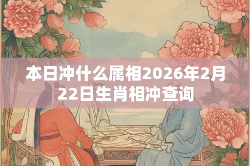 本日冲什么属相2026年2月22日生肖相冲查询 本日冲什么属相2026年2月22日生肖相冲查询