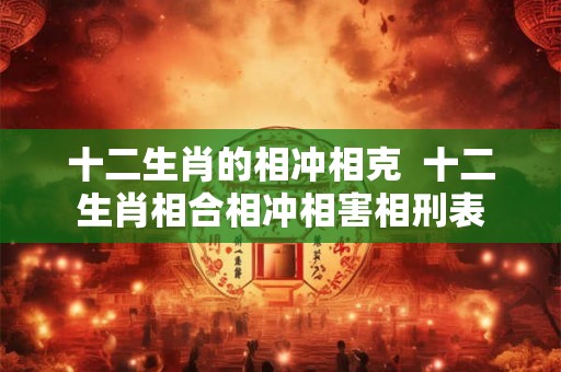 十二生肖的相冲相克 十二生肖相合相冲相害相刑表 十二生肖的相冲相克 十二生肖相合相冲相害相刑表