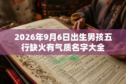 2026年9月6日出生男孩五行缺火有气质名字大全 2026年9月6日出生男孩五行缺火有气质名字大全