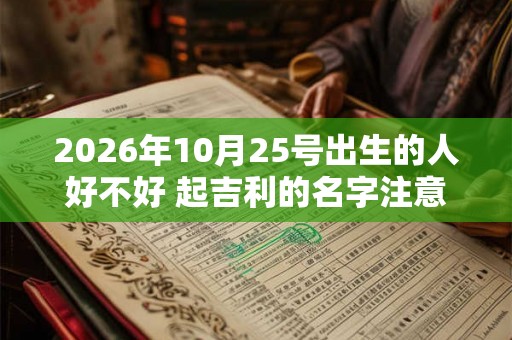 2026年10月25号出生的人好不好 起吉利的名字注意事项