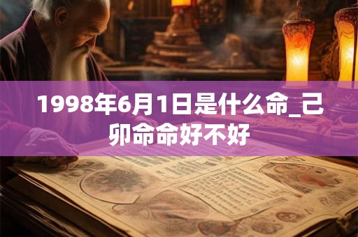 1998年6月1日是什么命_己卯命命好不好