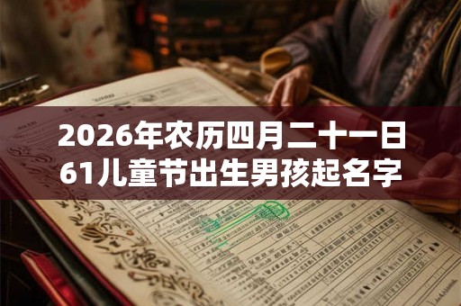2026年农历四月二十一日61儿童节出生男孩起名字