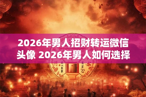 2026年男人招财转运微信头像 2026年男人如何选择招财转运微信头像