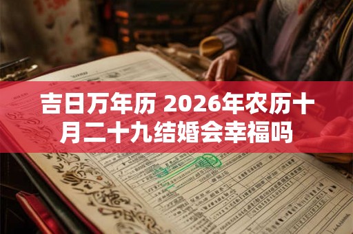 吉日万年历 2026年农历十月二十九结婚会幸福吗 吉日万年历 2026年农历十月二十九结婚会幸福吗