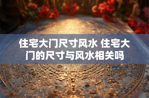 住宅大门尺寸风水 住宅大门的尺寸与风水相关吗 住宅大门尺寸风水 住宅大门的尺寸与风水相关吗