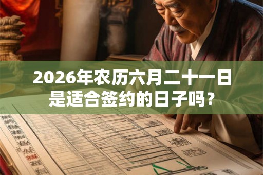 2026年农历六月二十一日是适合签约的日子吗？