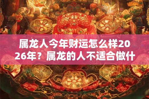 属龙人今年财运怎么样2026年？属龙的人不适合做什么行业？