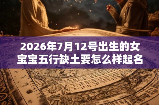 2026年7月12号出生的女宝宝五行缺土要怎么样起名字