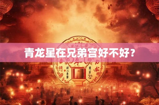 青龙星在兄弟宫好不好？