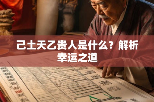 己土天乙贵人是什么？解析幸运之道
