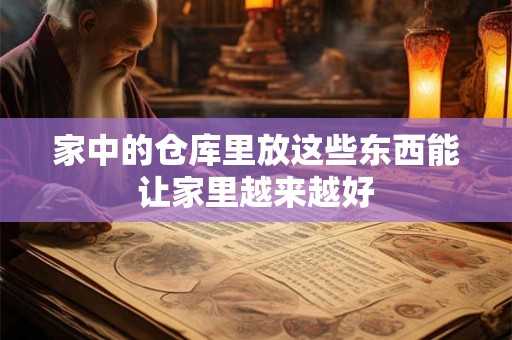 家中的仓库里放这些东西能让家里越来越好