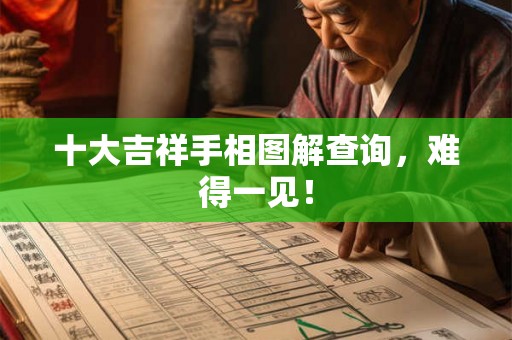 十大吉祥手相图解查询，难得一见！