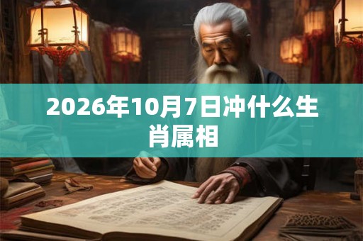 2026年10月7日冲什么生肖属相