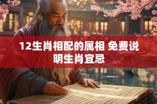 12生肖相配的属相 免费说明生肖宜忌
