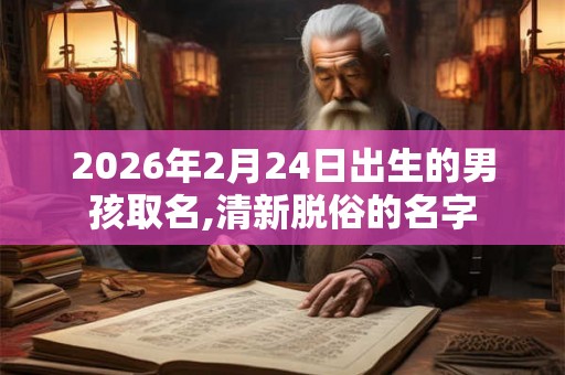 2026年2月24日出生的男孩取名,清新脱俗的名字