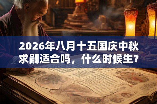 2026年八月十五国庆中秋求嗣适合吗，什么时候生？