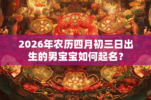 2026年农历四月初三日出生的男宝宝如何起名？