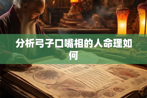 分析弓子口嘴相的人命理如何