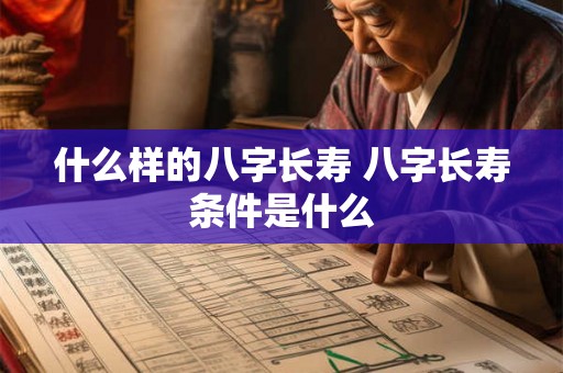 什么样的八字长寿 八字长寿条件是什么