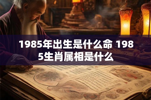 1985年出生是什么命 1985生肖属相是什么