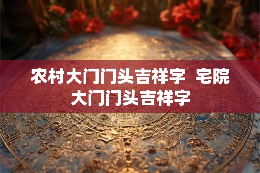 农村大门门头吉祥字  宅院大门门头吉祥字