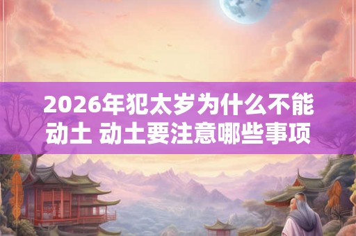 2026年犯太岁为什么不能动土 动土要注意哪些事项