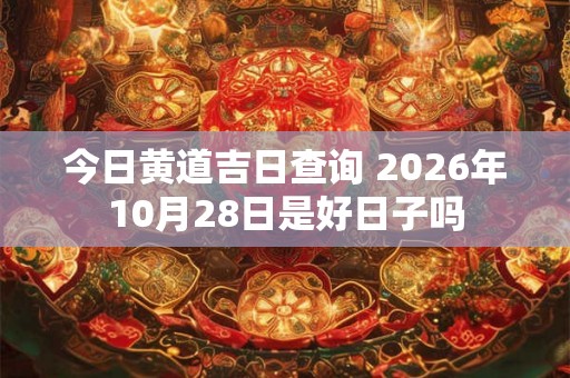 今日黄道吉日查询 2026年10月28日是好日子吗