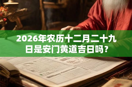 2026年农历十二月二十九日是安门黄道吉日吗？