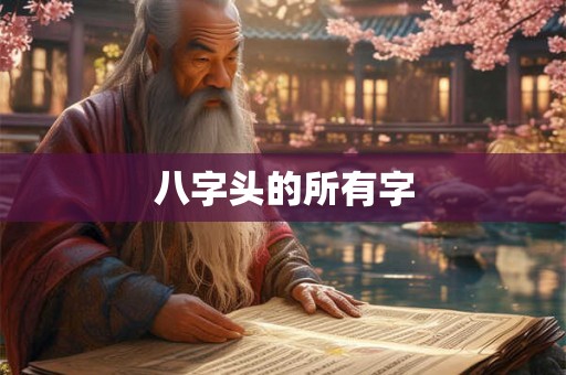 八字头的所有字 八字头的所有字