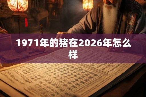 1971年的猪在2026年怎么样