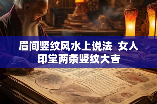 眉间竖纹风水上说法  女人印堂两条竖纹大吉
