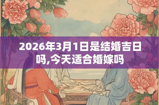 2026年3月1日是结婚吉日吗,今天适合婚嫁吗