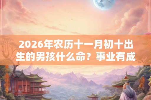 2026年农历十一月初十出生的男孩什么命？事业有成吗？