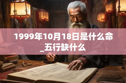 1999年10月18日是什么命_五行缺什么