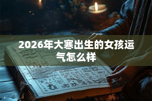 2026年大寒出生的女孩运气怎么样