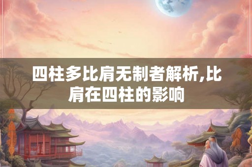 四柱多比肩无制者解析,比肩在四柱的影响