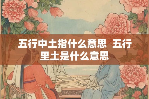五行中土指什么意思 五行里土是什么意思 五行中土指什么意思 五行里土是什么意思