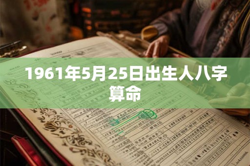 1961年5月25日出生人八字算命