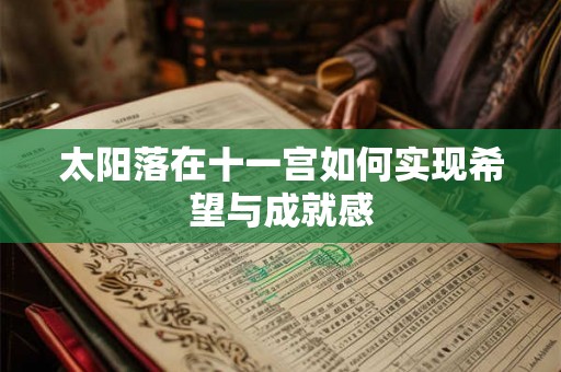 太阳落在十一宫如何实现希望与成就感