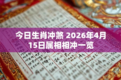 今日生肖冲煞 2026年4月15日属相相冲一览