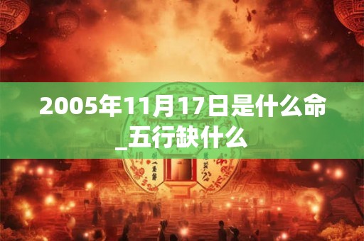 2005年11月17日是什么命_五行缺什么