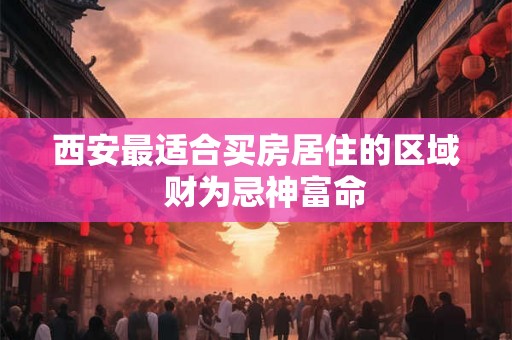 西安最适合买房居住的区域  财为忌神富命